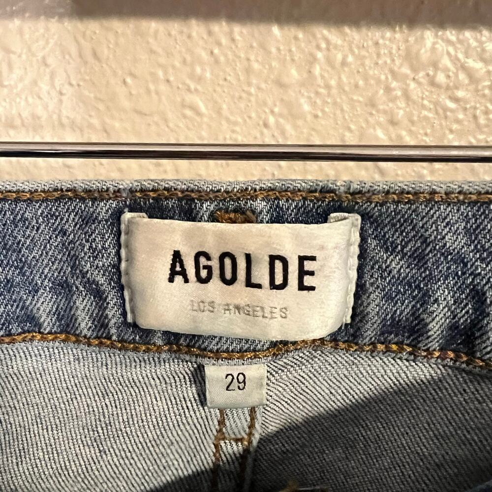 Agolde Riley High Rise Straight Crop Stretch Jeans Size 29 - Picture 6 of 9